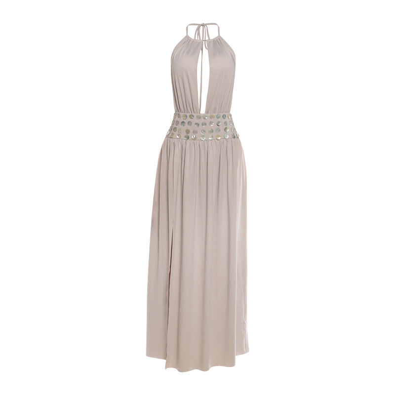Split Halter Dress MUNSIEUR
