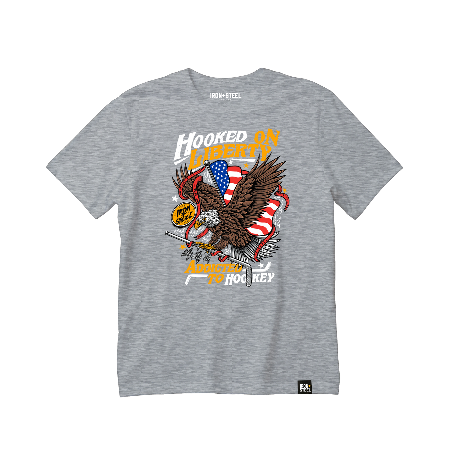Hooked on Liberty Hockey Tee
