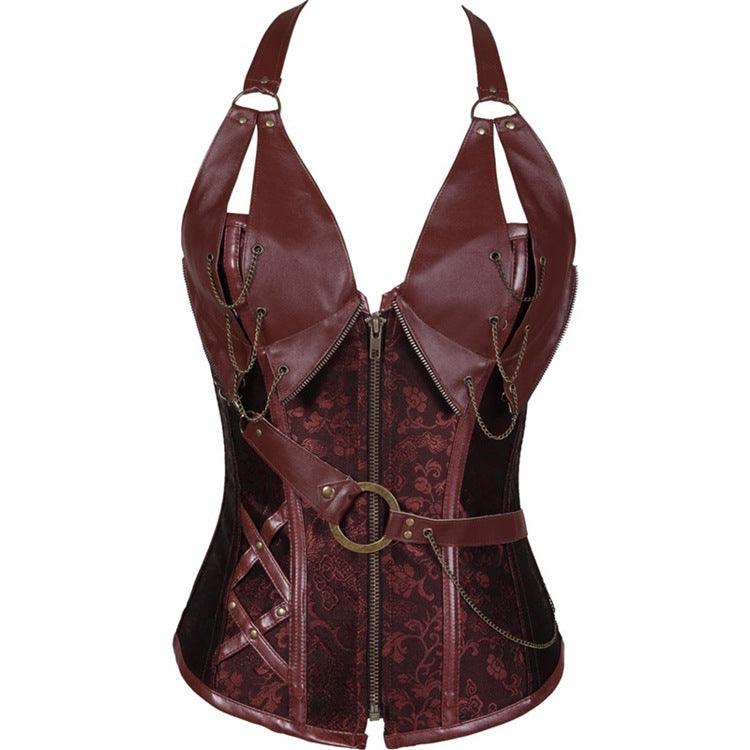 Sleeveless Corset Halter T-shirt