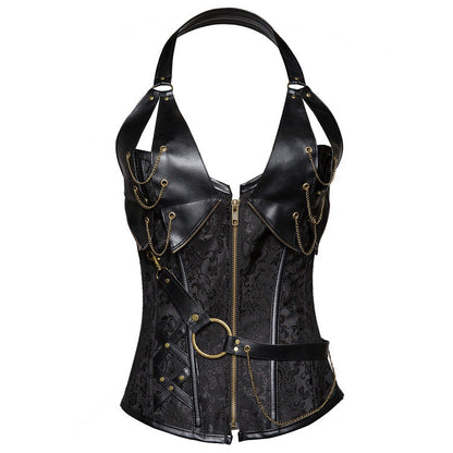 Sleeveless Corset Halter T-shirt