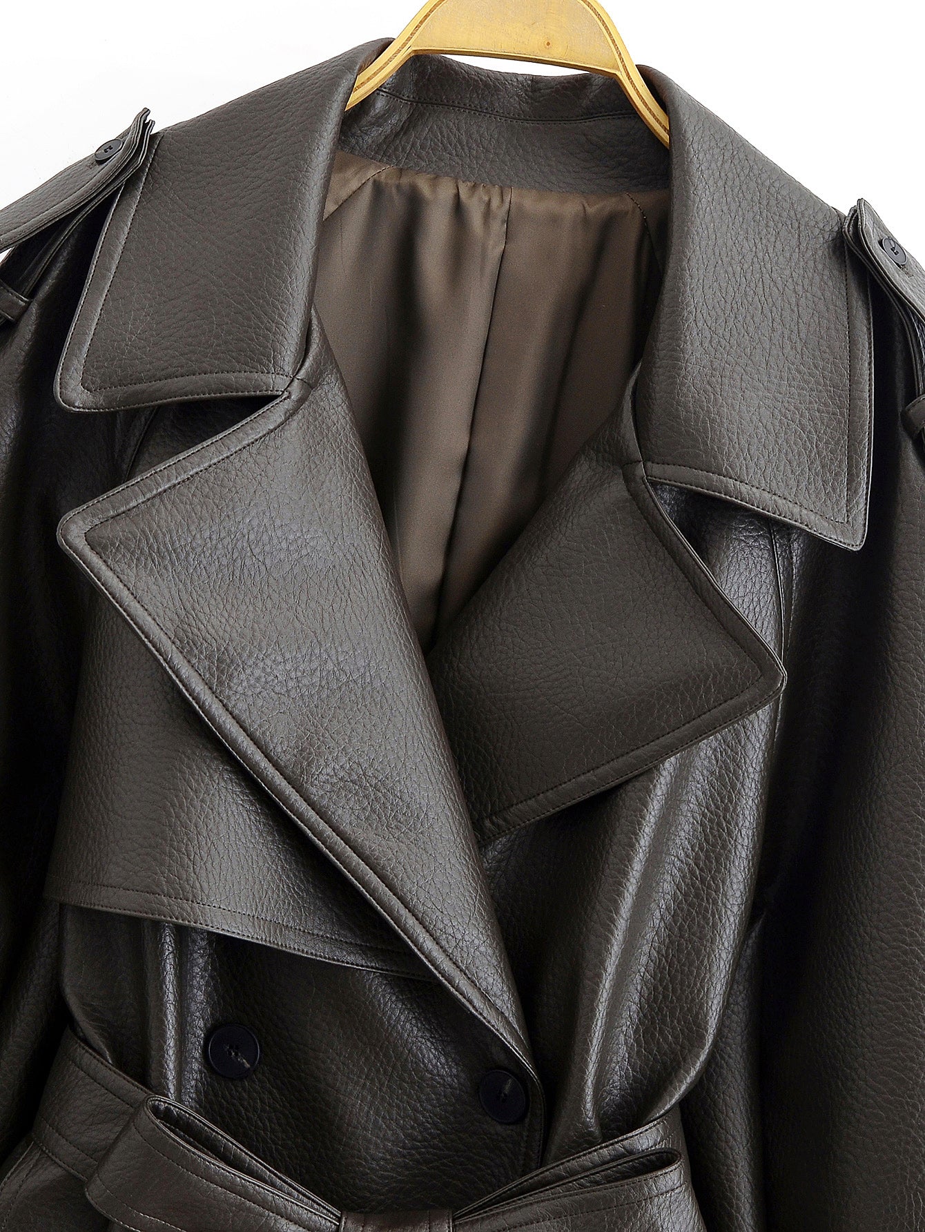 Elegant Heavy Faux Leather Jacket