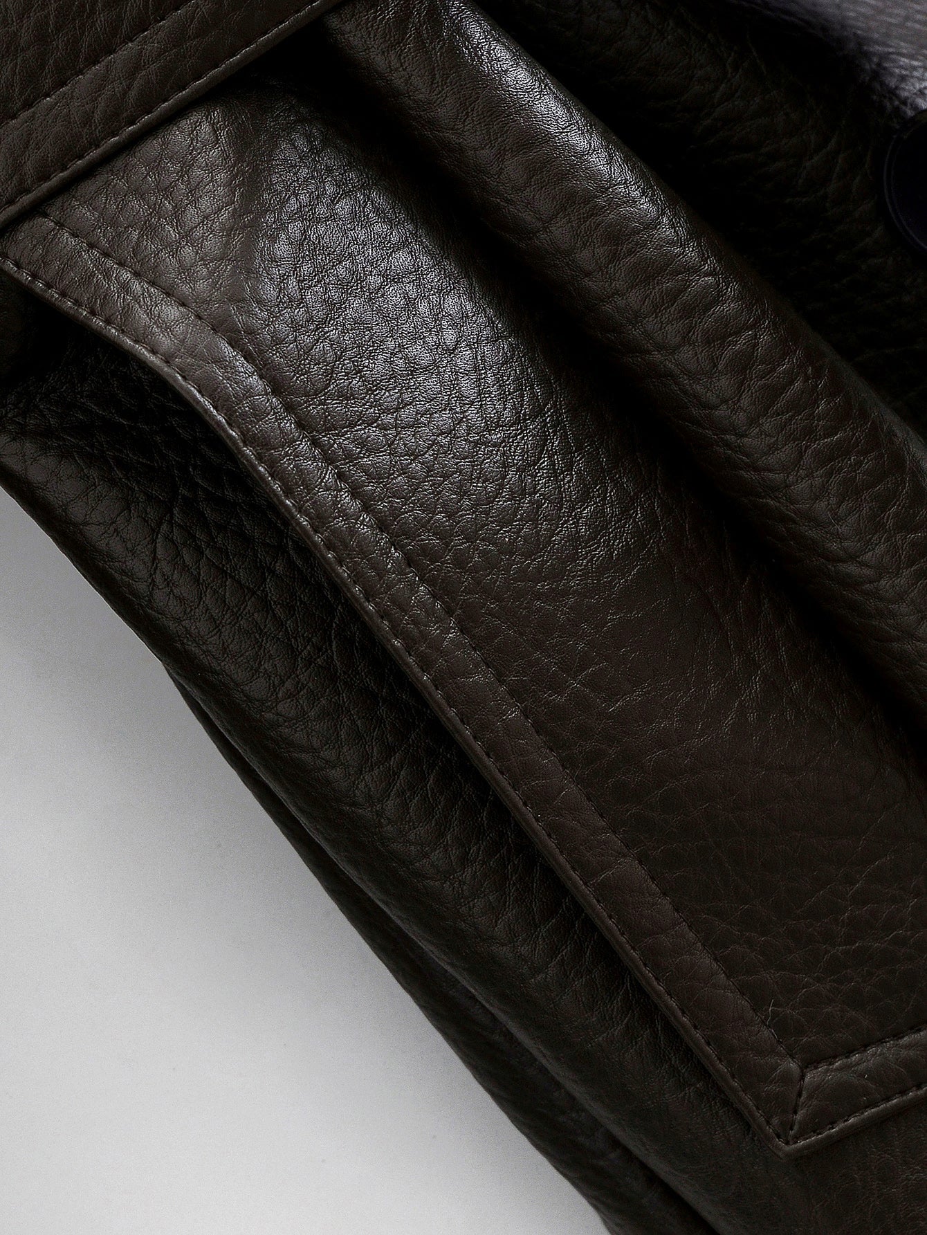 Elegant Heavy Faux Leather Jacket
