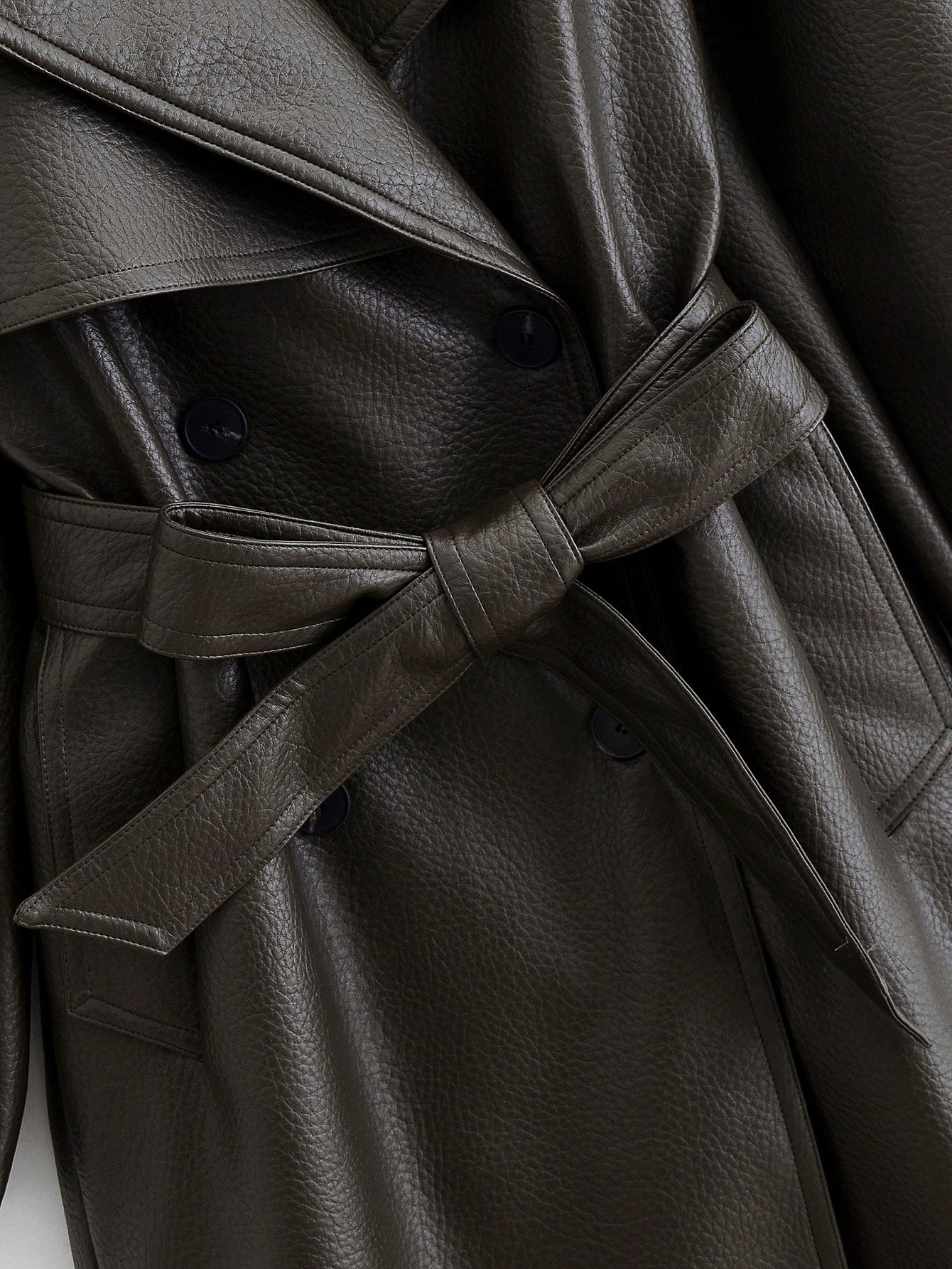 Elegant Heavy Faux Leather Jacket