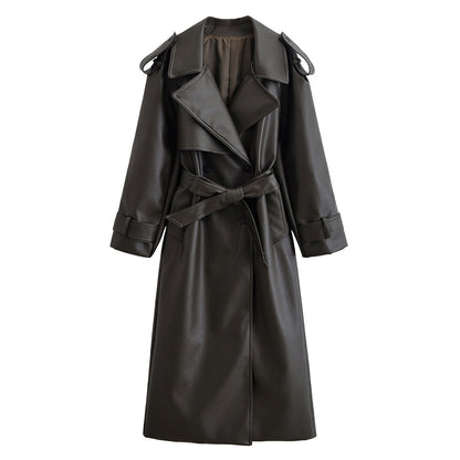Elegant Heavy Faux Leather Jacket