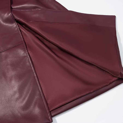 Women's Long Sleeve Leather Jacket