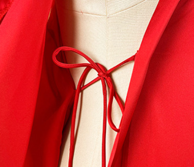 Satin Mesh Patchwork Flared Sleeve Nightgown Sheath Sleepwear Pajamas