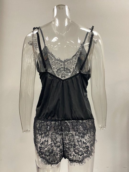 Lace Spaghetti-Strap Pajamas Sleepwear