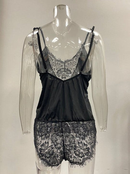 Lace Spaghetti-Strap Pajamas Sleepwear