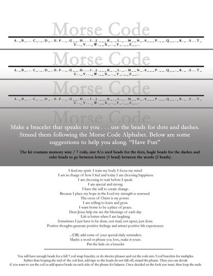 Morse Code Bracelet Kits