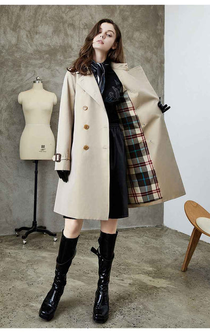 Elegant British Double Breasted Jacket for Women MUNSIEUR New Arrivals