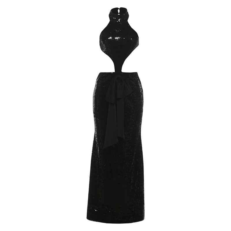 Backless Hollow Out Maxi Dress Elegant