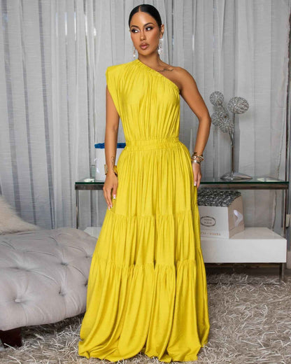 Solid Color Vacation Dress