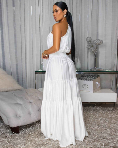 Solid Color Vacation Dress