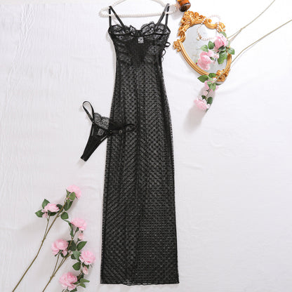 Tight Set Love Polka Dot Lace Lingerie Dress
