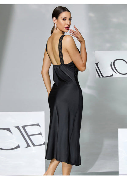 Women's Lace Cross Cutout Sling Dress