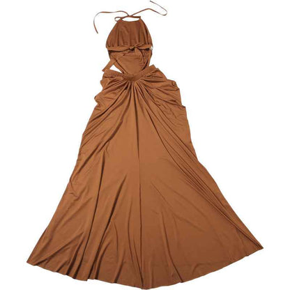 Spring Backless Thin Strap Front Slit Dress