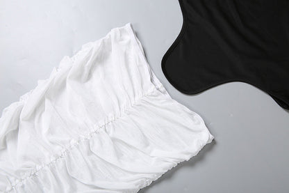 Tube Top Hollow Out Skirt Set