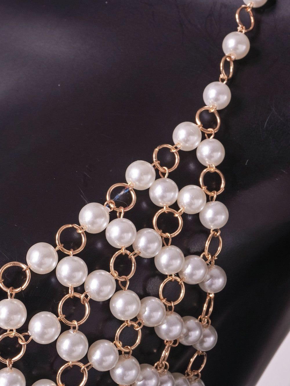 Pearl Halter Sexy Backless Handmade Bra T-shirt
