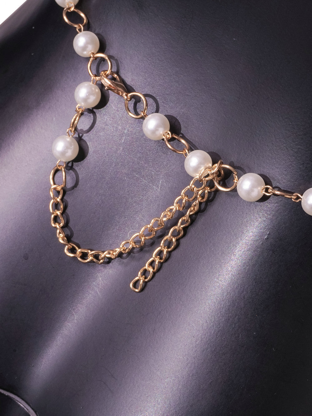Pearl Halter Sexy Backless Handmade Bra T-shirt
