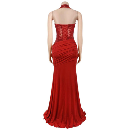 Elegant Halter Backless Dress