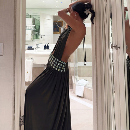 Split Halter Dress MUNSIEUR