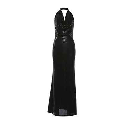 Sleeveless Halter Backless Slim Fit Dress for Women