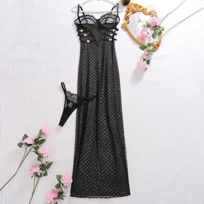 Tight Set Love Polka Dot Lace Lingerie Dress