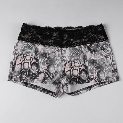 Goth Print Two Piece Lace Bottoms Set