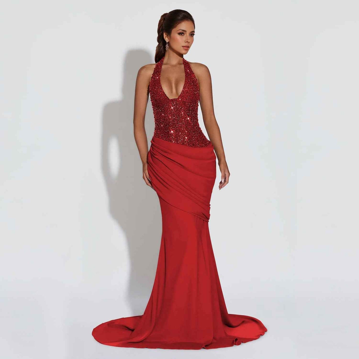 Elegant Halter Backless Dress