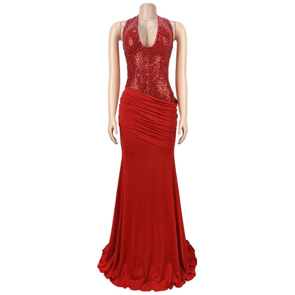 Elegant Halter Backless Dress