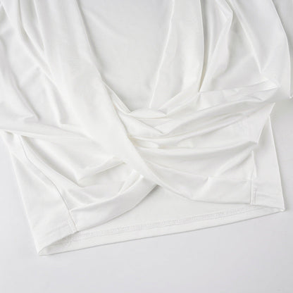 Batwing Sleeve Loose Casual Blouse Solid Color