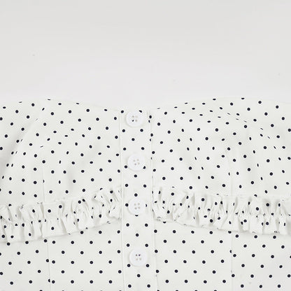 Casual Polka Dot Jumpsuit Two Piece Set