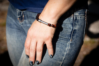 Red Tiger Eye Bracelet for Hair Fur or Ash