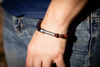 Red Tiger Eye Bracelet for Hair Fur or Ash
