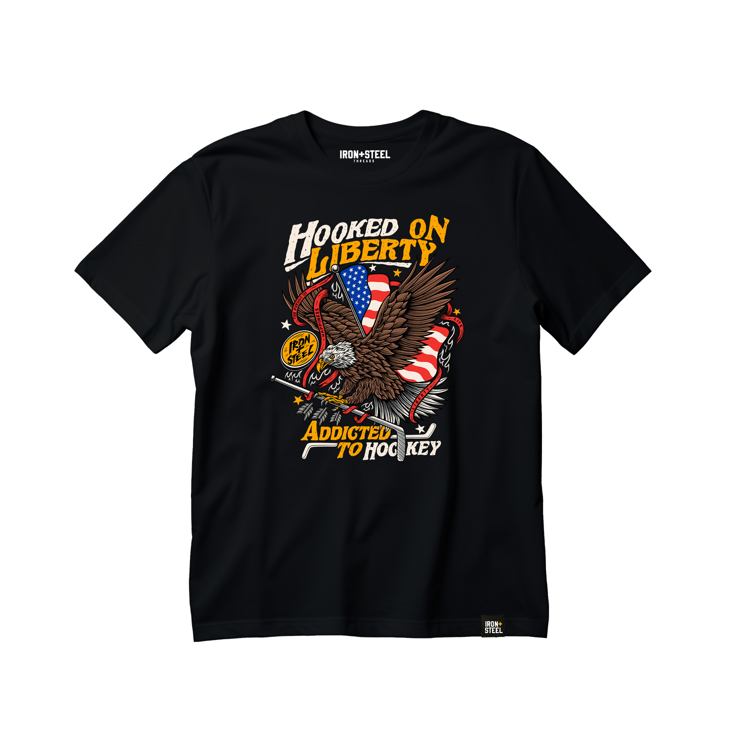 Hooked on Liberty Hockey Tee