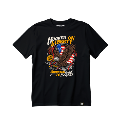 Hooked on Liberty Hockey Tee