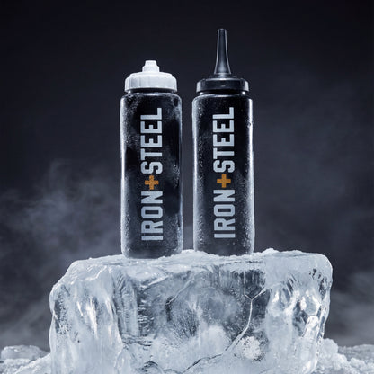 Iron+Steel Hockey Water Bottle
