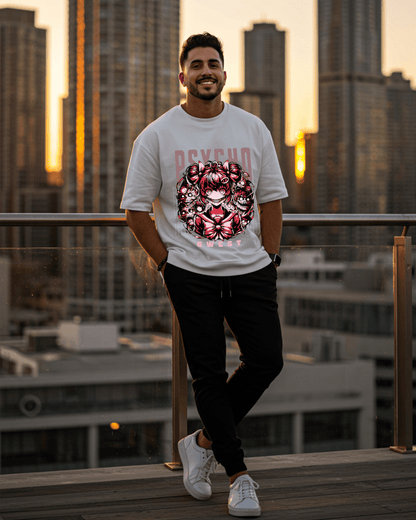 G West Psycho Madness Oversized Men's T-Shirt